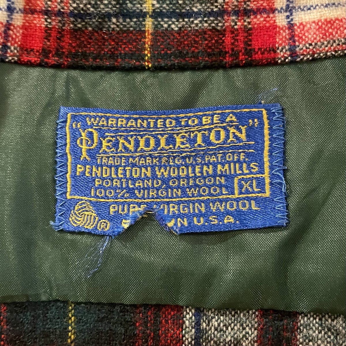 70s Pendleton ウールシャツ オープンカラー ボックスシルエット USA製