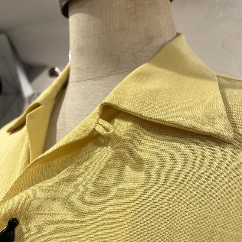 Vintage Bowling Shirt 50年代 ボウリングシャツ 背面無地 ピン