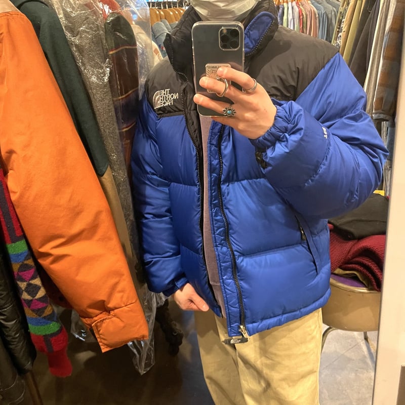 THE NORTH FACE ヌプシ DEAD STOCK 黒ｘ青 ダウンジャケット