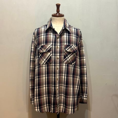 80s　FIVE BROTHER　L/S ネルシャツ　Size XL　コットンシャツ　ファイブブラザー　(S5711)