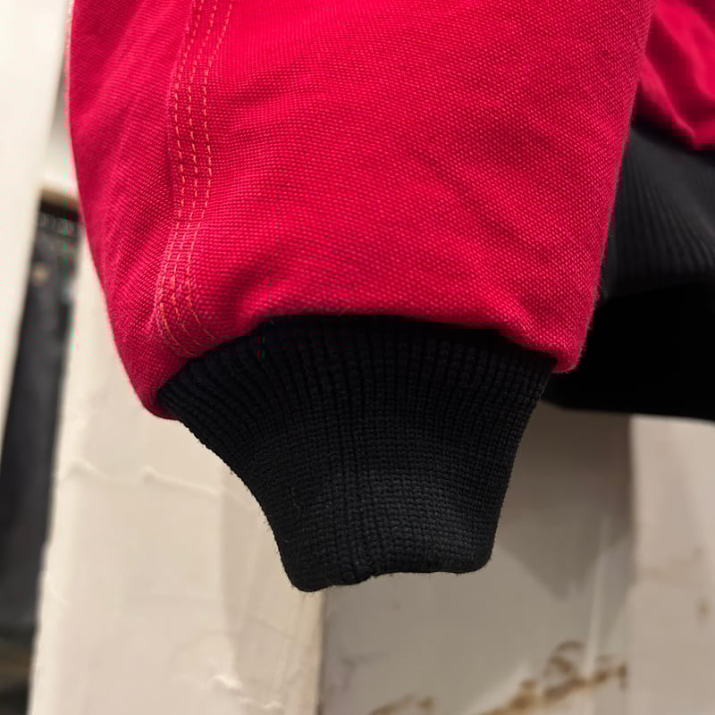 90s USA製 Carhartt アクティブジャケット パーカー 赤 ダック 古着 80年代 カーハート Carhartt アクティブジャケット ダック