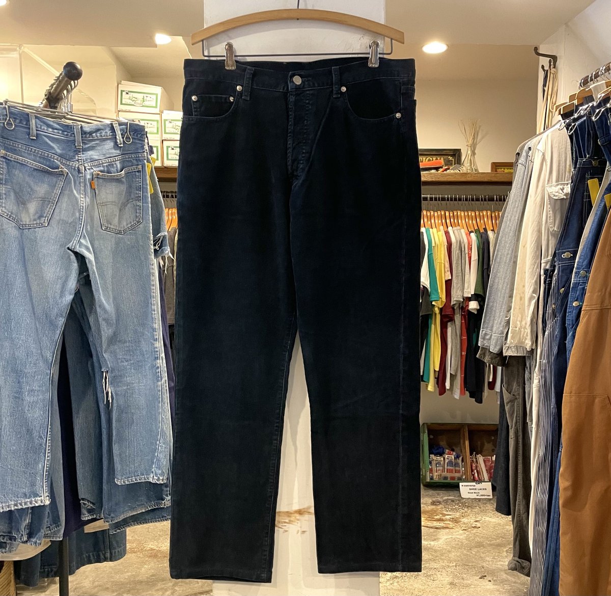RRL ダブルアールエル コーデュロイ パンツ USA製 生成り 31 90s RRL コーデュロイパンツ ダブルアールエル 濃紺 USA製 90年代