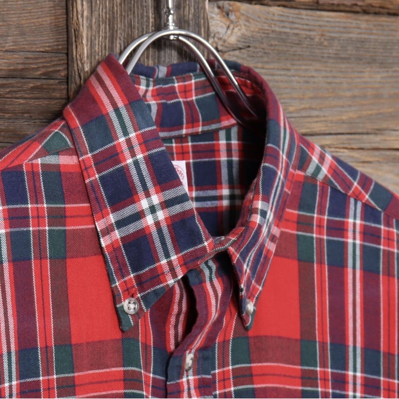 Brooks Brothers 90s USA製 チェック柄 赤系 ボタンダウンシャツ