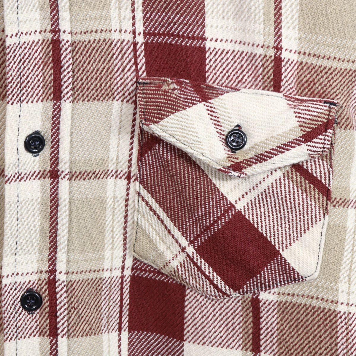 【JIM\"CATFISH\"HUNTER】70's古着 チェック ヘビーネルシャツ JIM