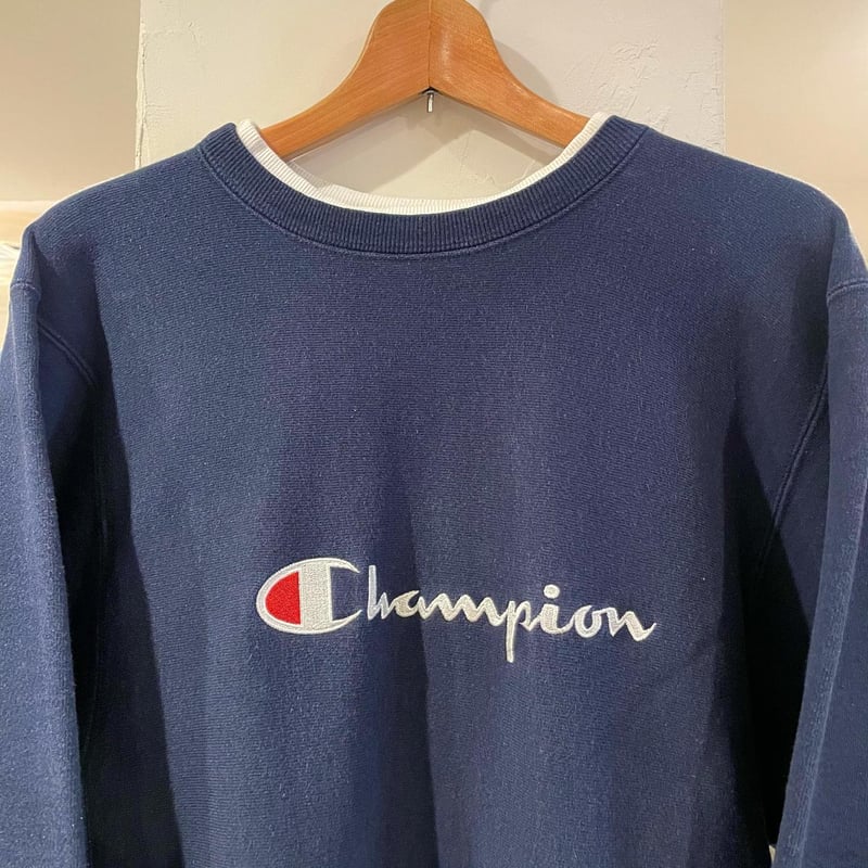 Champion REVERSE WEAVE スウェット サイズM 二重襟 Champion Reverse Weave 2重襟 90s USA製 リバーススウェット 紺