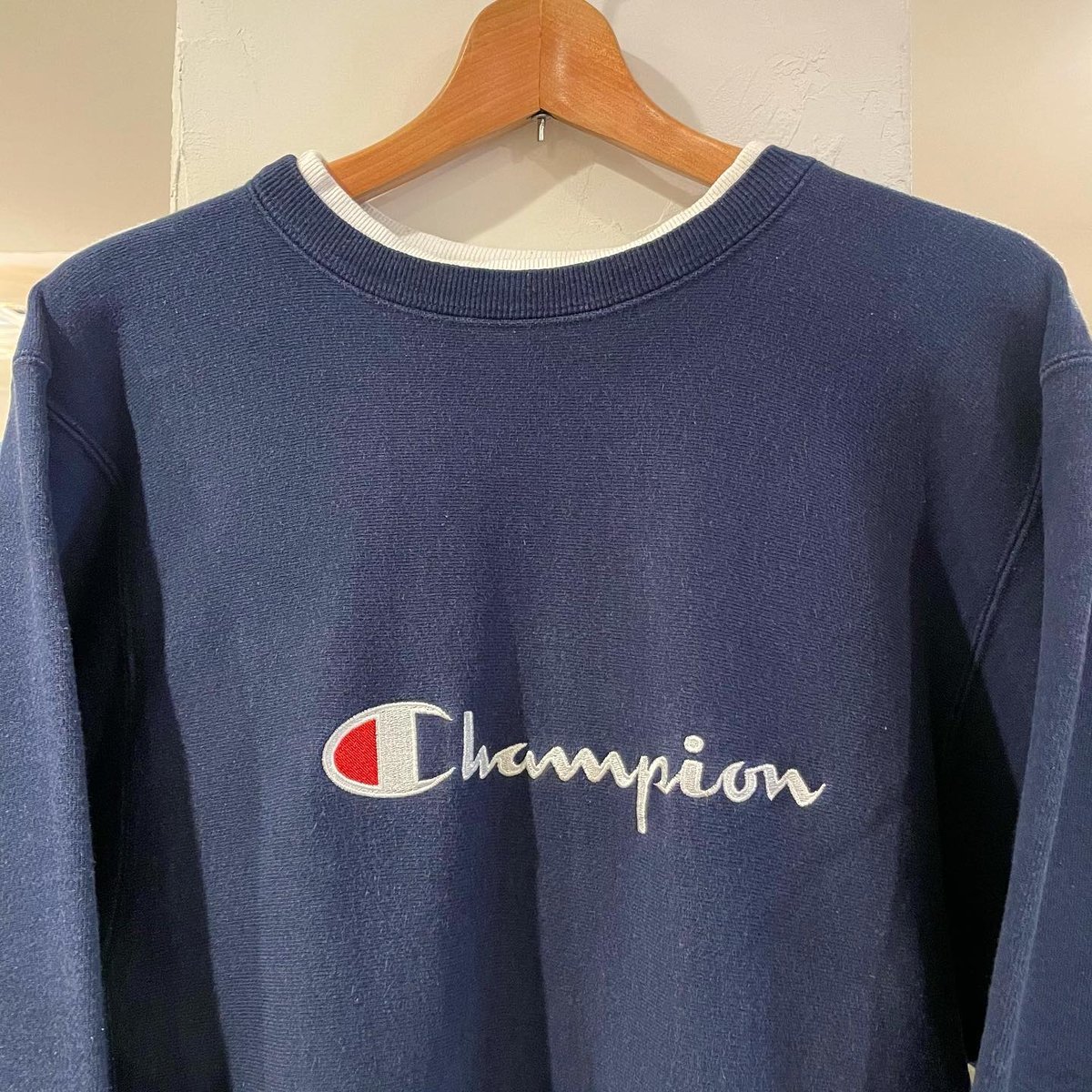 Champion Reverse Weave 2重襟 90s USA製 リバーススウェット 紺