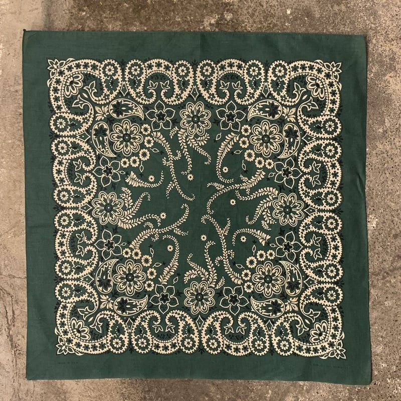 Bandana ヴィンテージバンダナ 新品 クロムグリーン USA製 188 | DUFF
