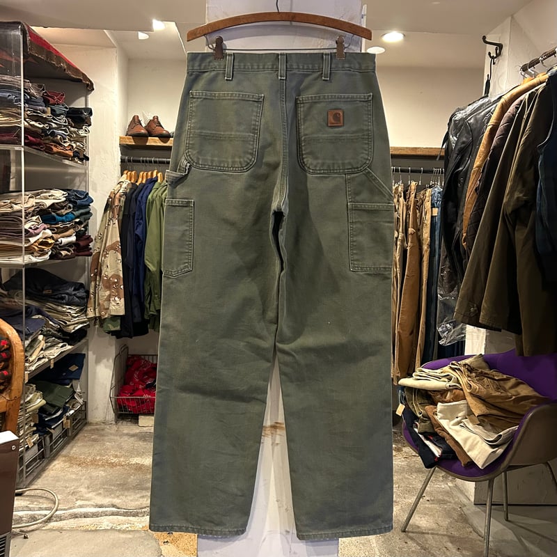 carhartt ダック地 ペインターパンツ カーハート モスグリーン 雰囲気 