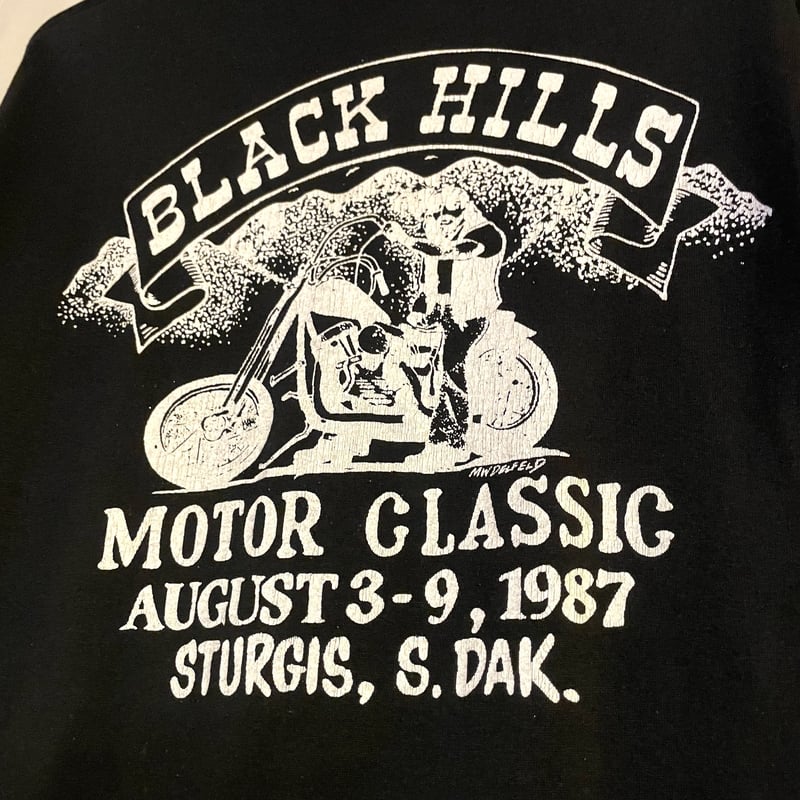80s JERZEES BLACK HILLS STURGIS S/S Tシャツ Rally 
