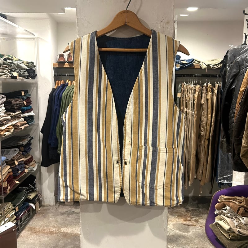 70s Levi's リバーシブルデニムベスト オレンジタブBig E 70s Levi's リバーシブルデニムベスト オレンジタブBig E