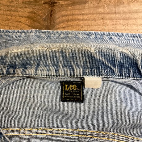 70s　Lee 220-J　デニムジャケット　USA製　Size 38相当　リー　2ポケ　左綾　(S5736)