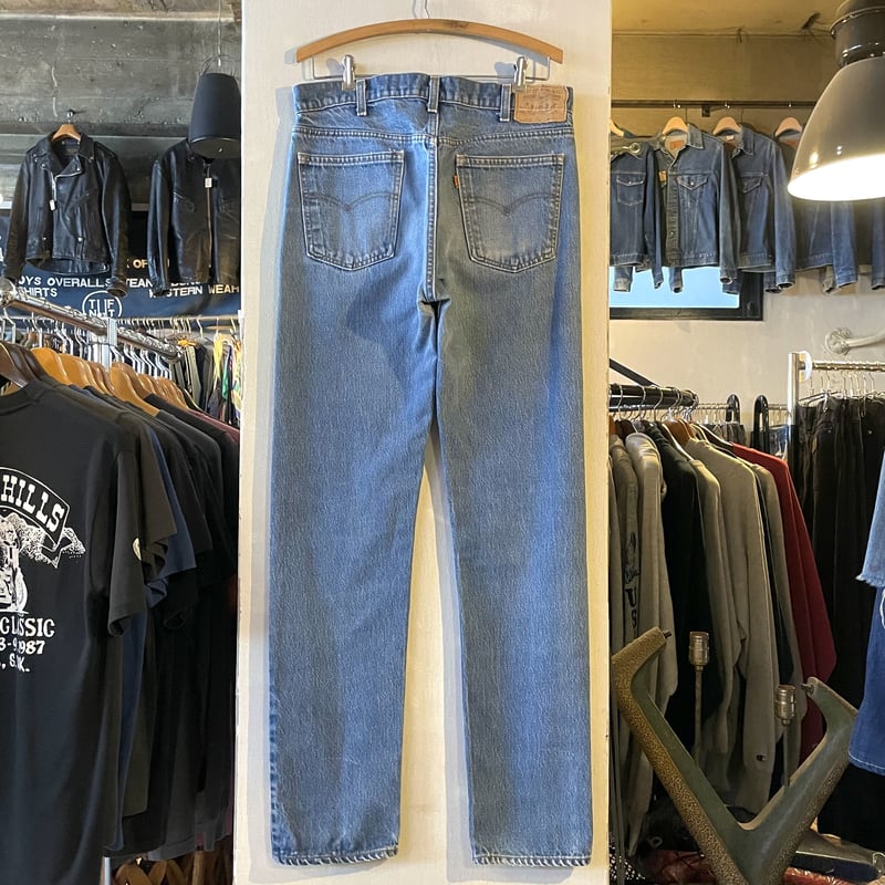 80s Levi's 20505 0217 デニムパンツ 34×34 USA製 裾チェーンステ 80s Levi's 20505 0217 デニムパンツ 34×34 USA製 裾チェーンステ