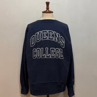 90s　Champion　リバースウィーブ　Reverse Weave　Size L　QUEENS COLLEGE　刺繡タグ　チャンピオン　(S4962)
