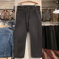 00s　Levi’s 501 後染め ブラックデニムパンツ　36×29　2001年　(S4487)