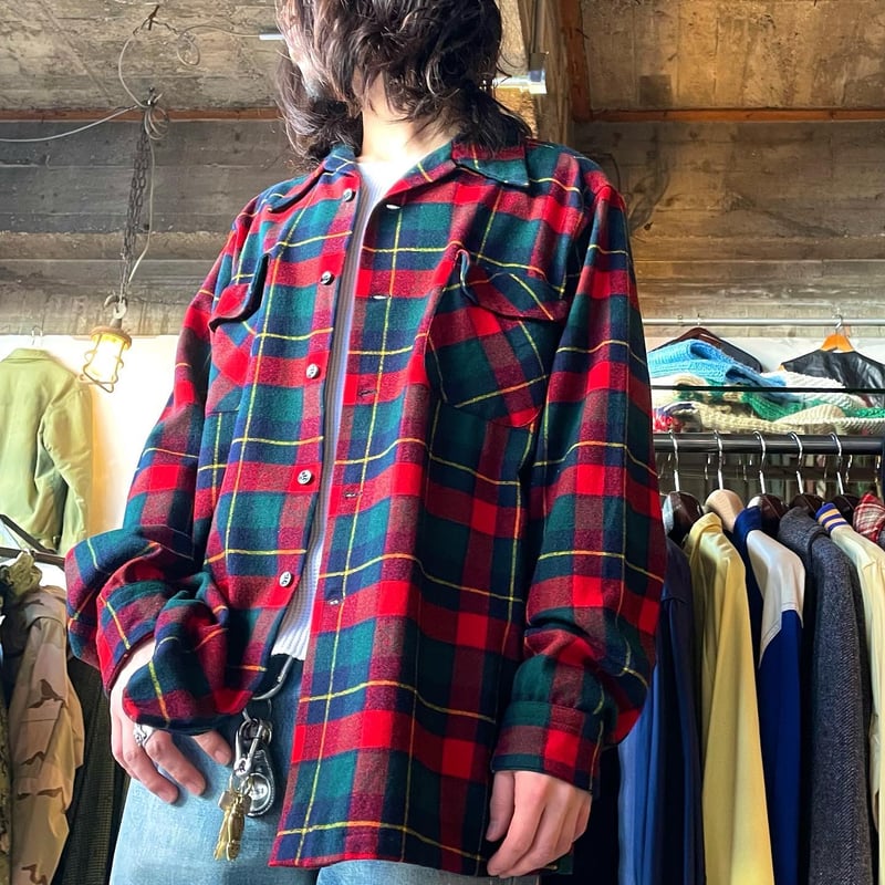70s PENDLETON Vintage Wool Shirt ウールシャツ USA製 オー 70s PENDLETON Vintage Wool Shirt ウールシャツ USA製 オー