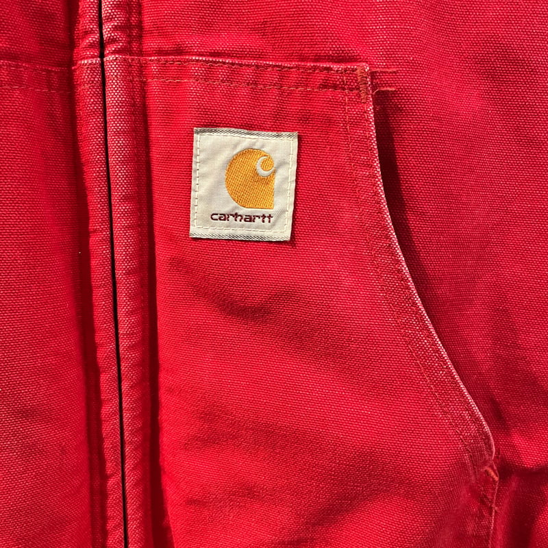 carhartt 90s USA製 アクティブジャケット 2XLサイズ 赤 ダック地