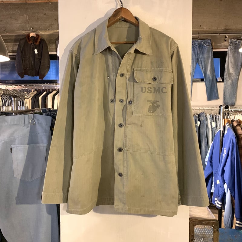 40s USMC P-44 HBT Jacket ヘリンボーンツイル ミリタリージャケット 4...