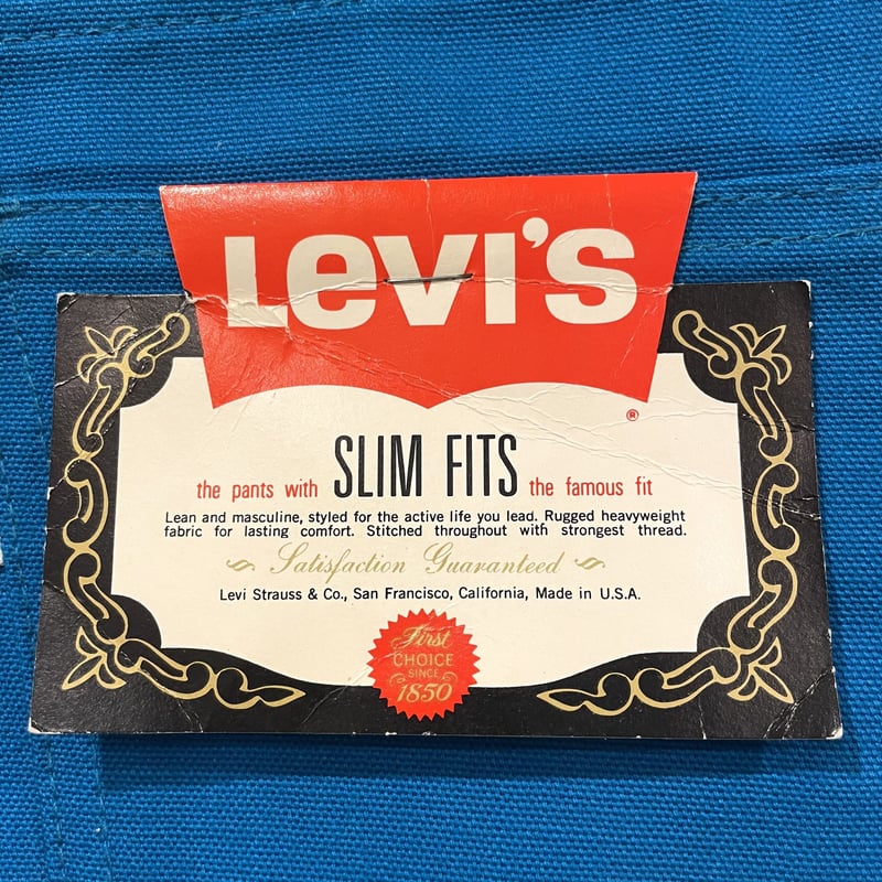 60s Levi's 518 SLIM FITS カラーパンツ BigE DEAD STOCK
