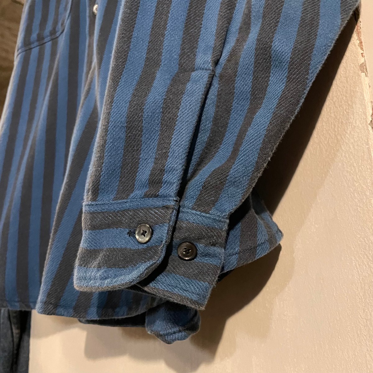 80s BIG MAC × ST JOHN'S BAY L/S ネルシャツ ストライプ USA