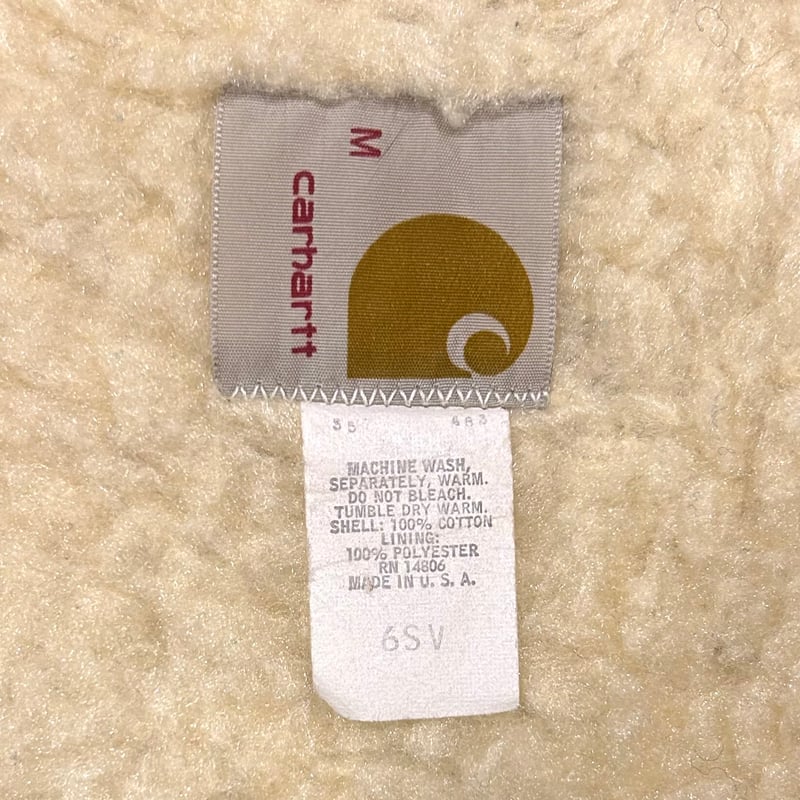 70s carhartt ダックベスト カーハート ブラウン ボアライナー Size M