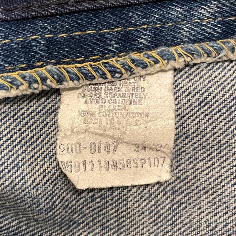 80s Lee 200-0147 デニムパンツ 34×32 SCOVILL ZIP USA製