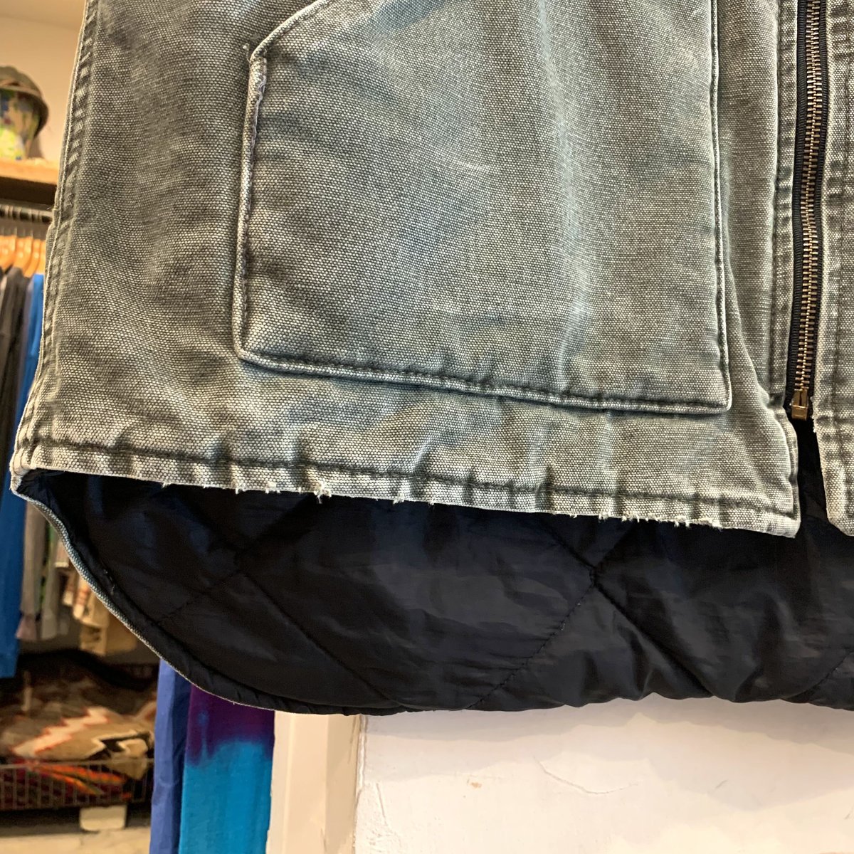 Carhartt ダック地 ベスト USA製 モスグリーン カーハート Carhartt ダック地 ベスト USA製 モスグリーン カーハート