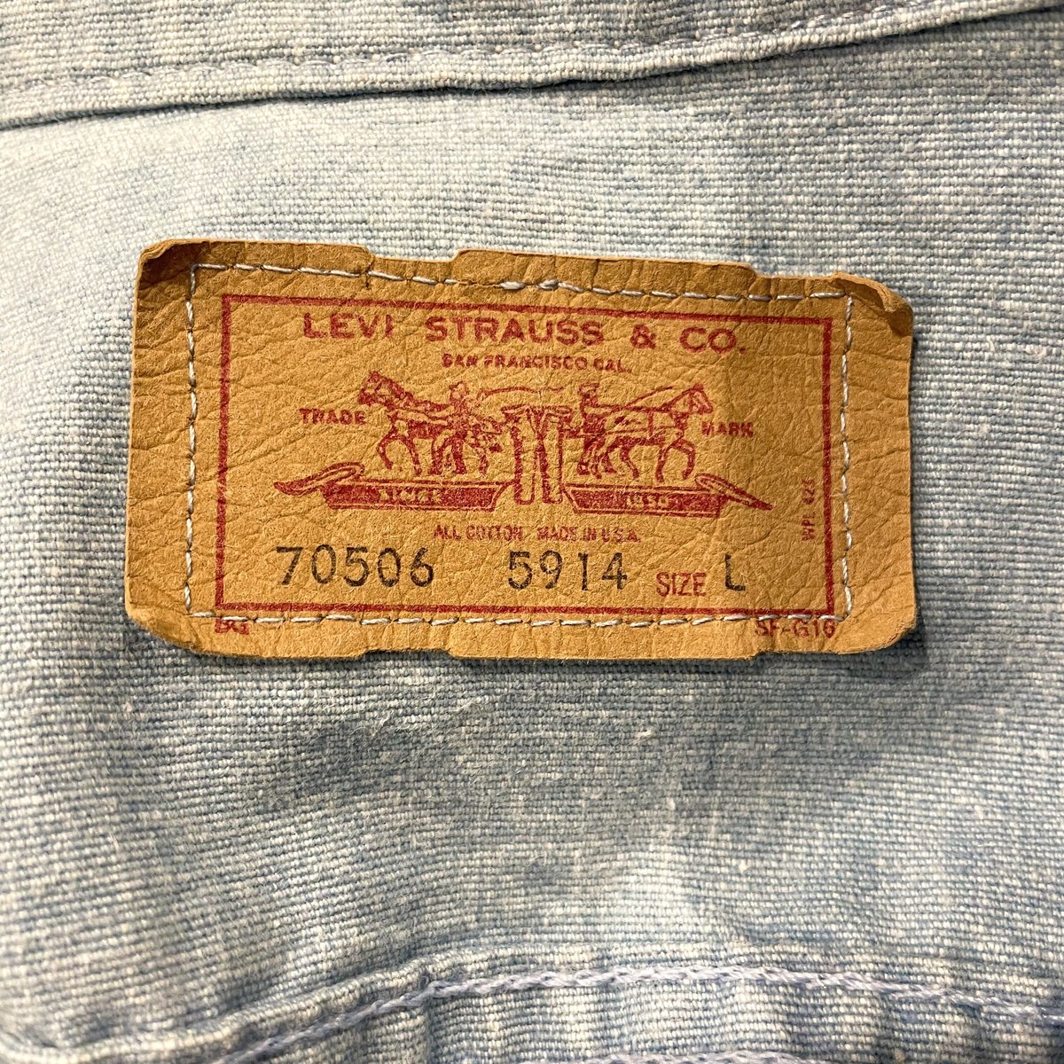 激レア90s Levi's 70506-5914 COTTON JACKET Levis 70506 5914 デニムジャケット 80s USA製 リーバイス (S0721