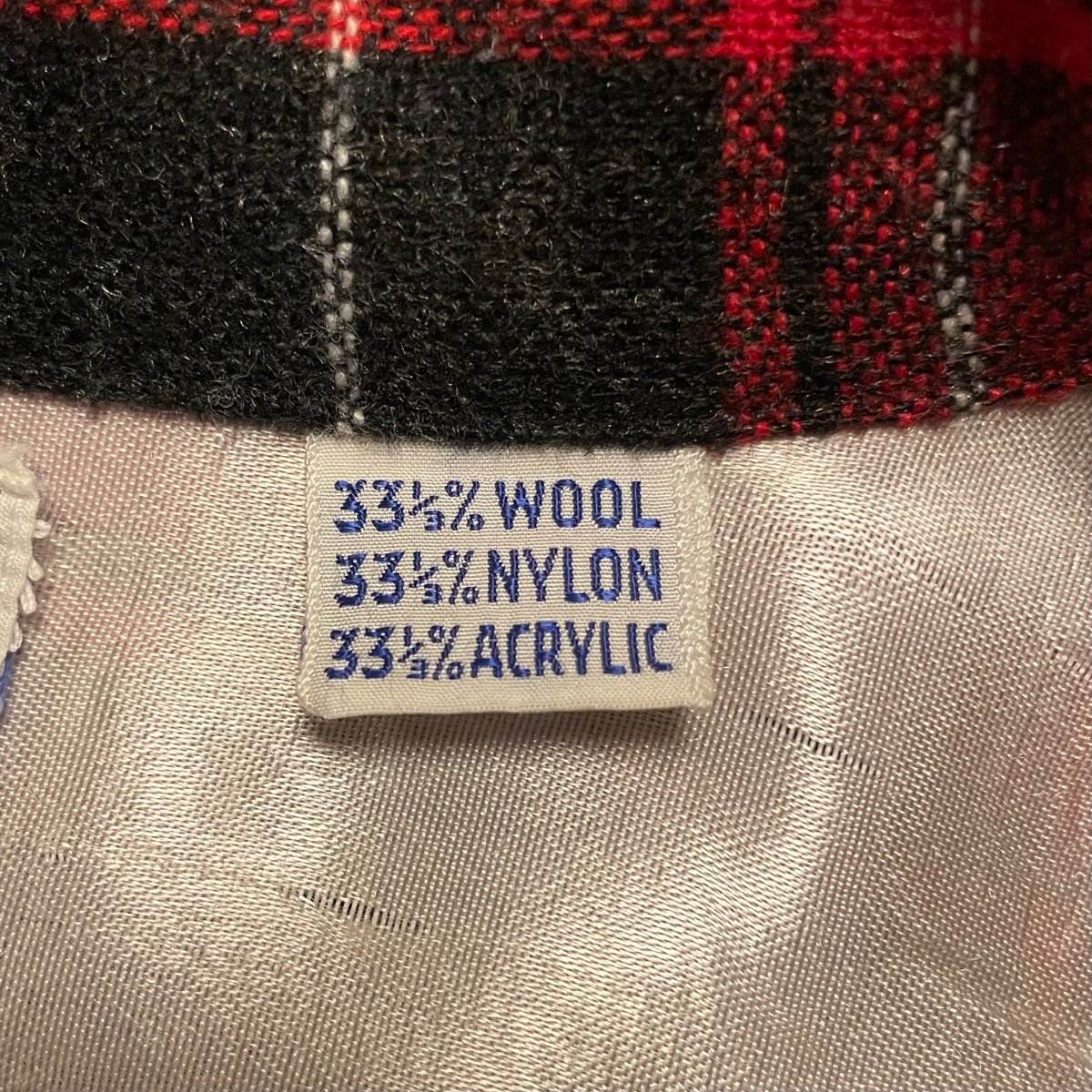 60s PILGRIM L/S VINTAGE WOOL SHIRT Size L オープンカ