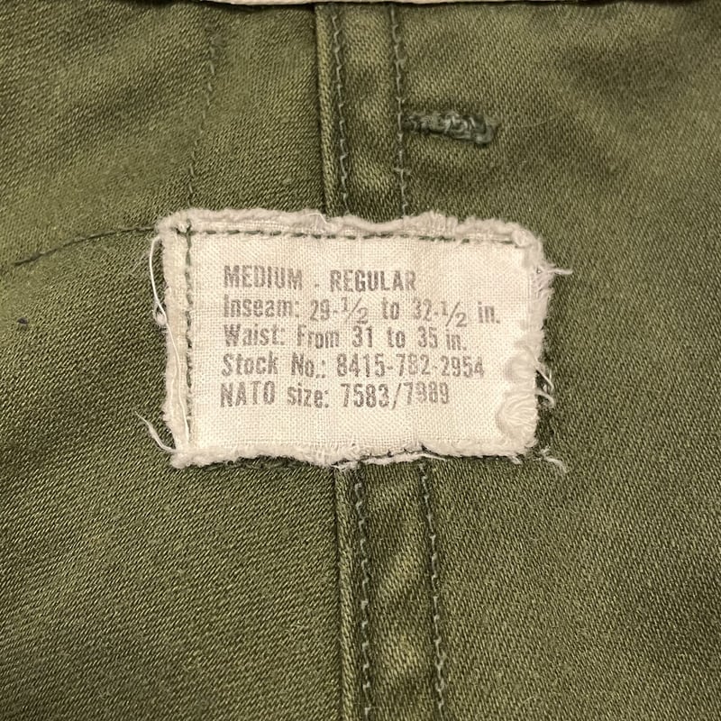 70s US ARMY M-65 Field Pants フィールドパンツ RAPID ZIP...