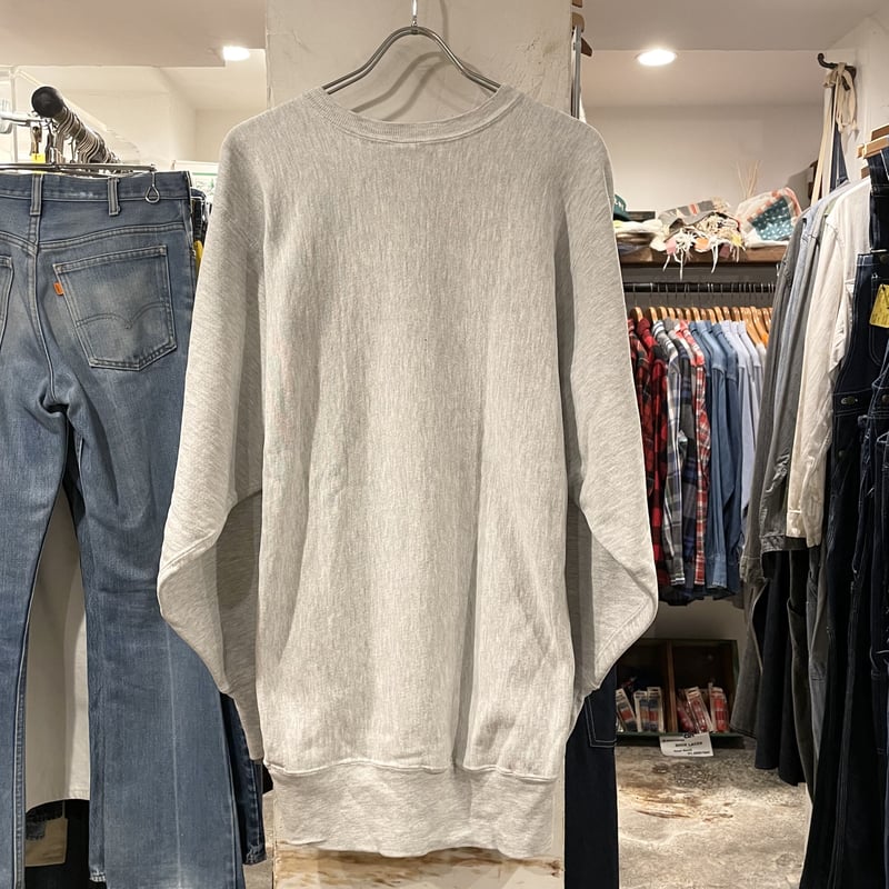 90s Champion リバースウィーブ reverse weave 無地 グレー USA製