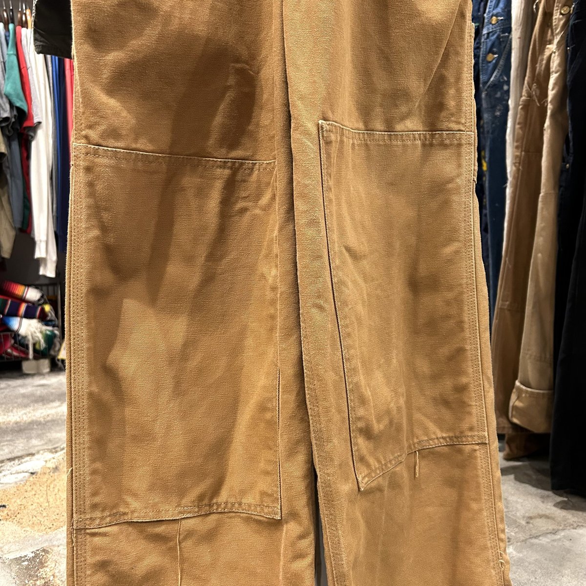 90s Carhartt ダック地 オーバーオール ダブルニー カーハート