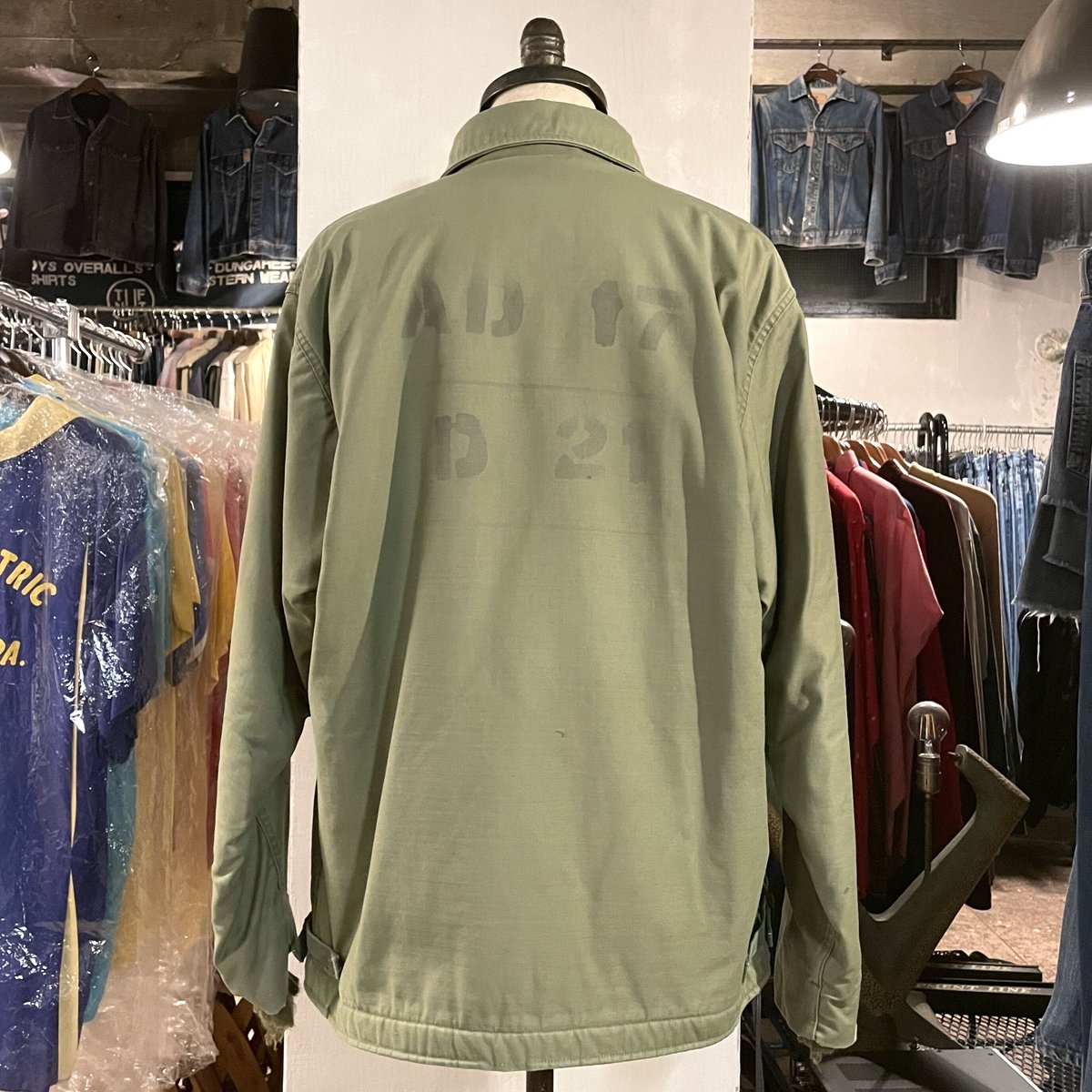 60s US NAVY A-2 DECK JACKET バックステンシル デッキジャケット S