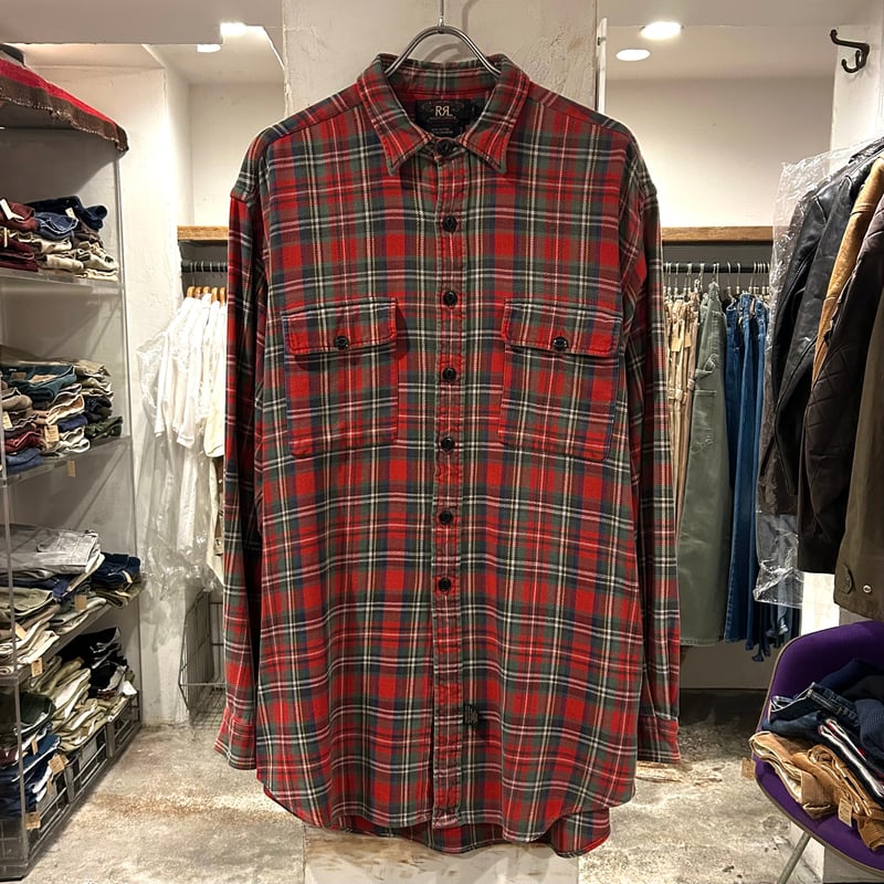 90s RRL L/Sネルシャツ ダブルアールエル ラルフローレン 三ツ星 90s RRL L/Sネルシャツ ダブルアールエル ラルフローレン 三ツ星
