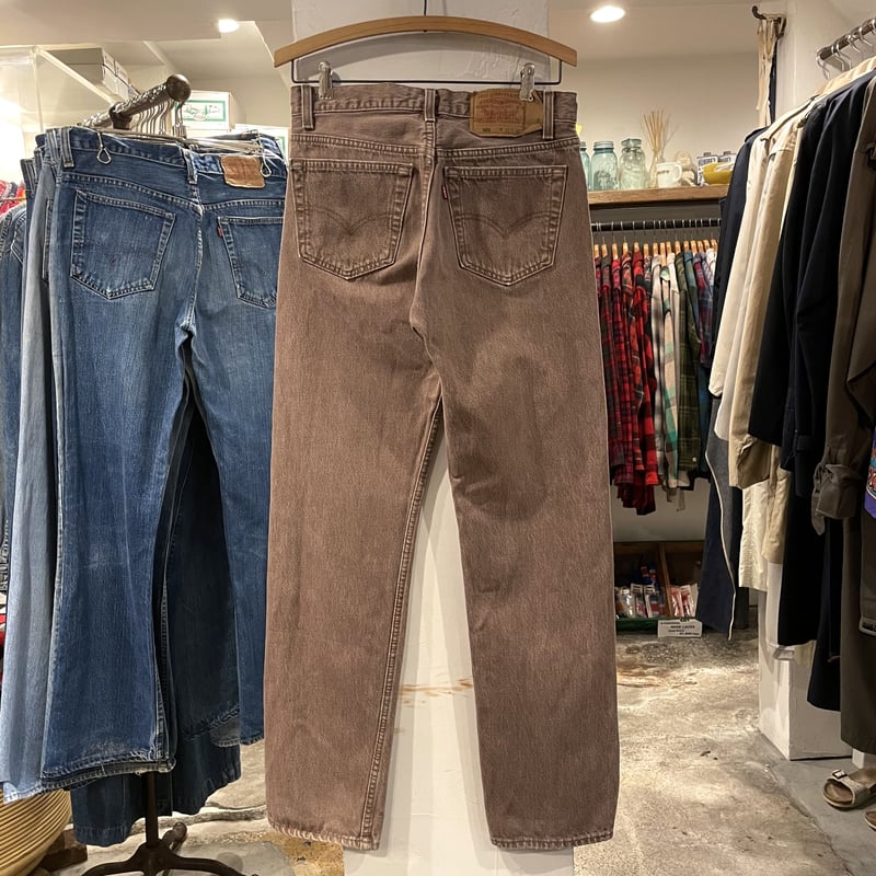 Levi's 501 90年代 リーバイス 先染めカラーデニム ブラウン USA