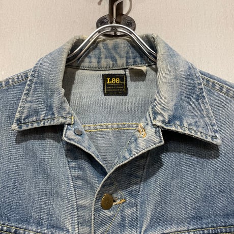 70s　Lee 220-J　デニムジャケット　USA製　Size 38相当　リー　2ポケ　左綾　(S5736)