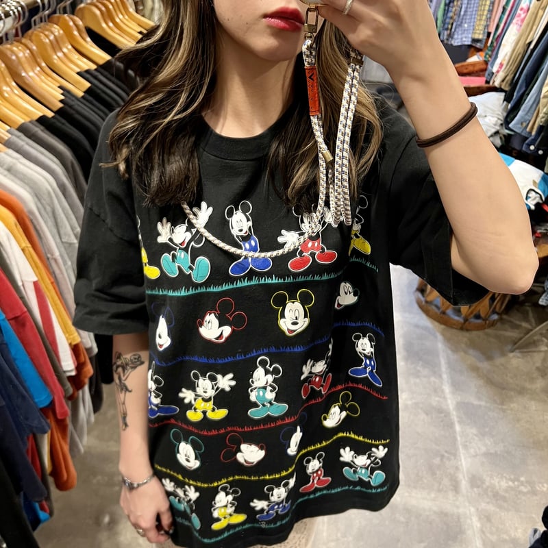 80s FRUIT OF THE LOOM ミッキーTシャツ USA製 Disney ミッキー