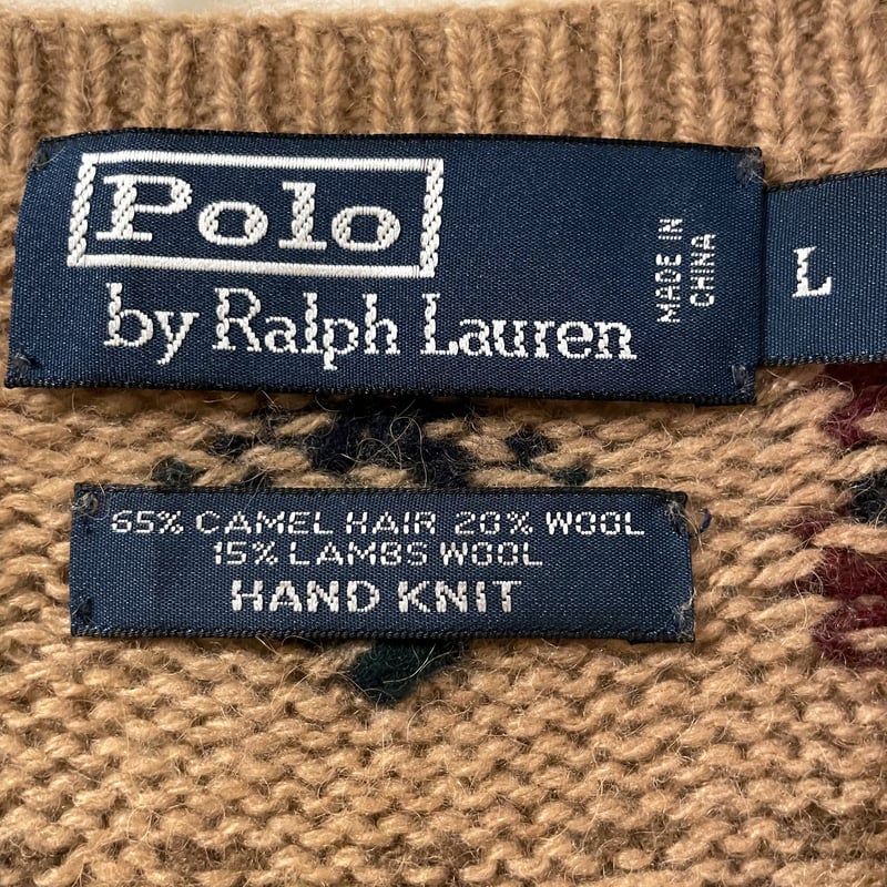 RALPH LAUREN/キャメルヘアーヘリンボーンセーターベスト/S RALPH LAUREN/キャメルヘアーヘリンボーンセーターベスト/S RALPH