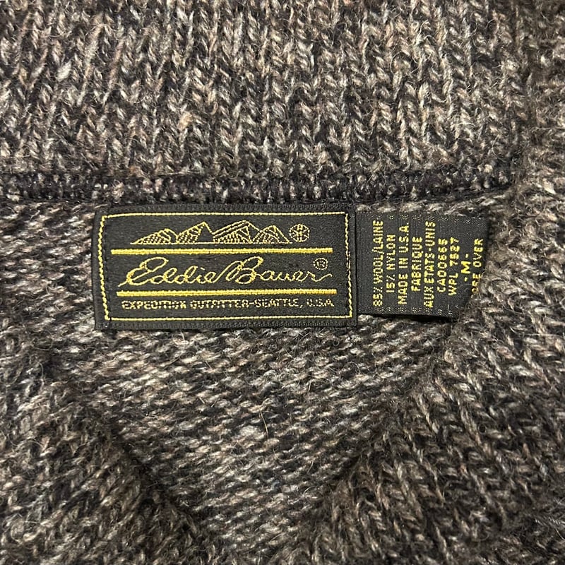 80s Eddie Bauer ショールカラーウールセーター エディーバウアー