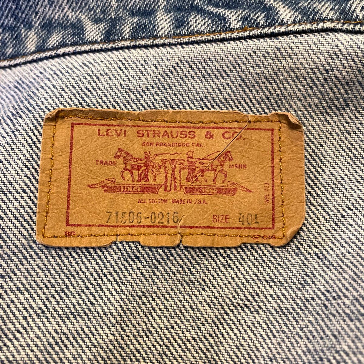 Levi's 71506-0216 デニムジャケット サイズ42L 80s Levi's 71506-0216 デニムジャケット Size 40L USA製 4ポ