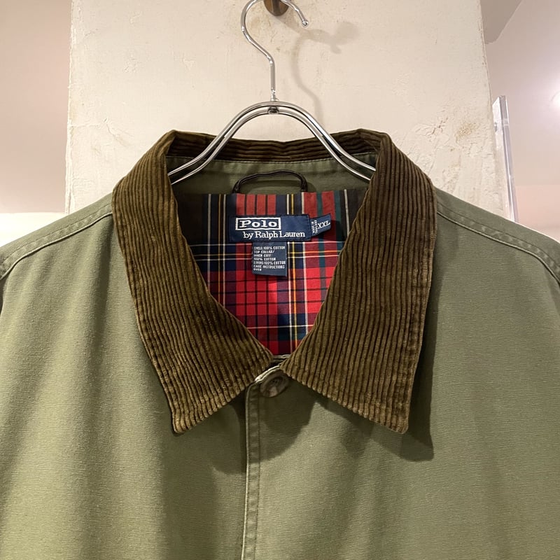POLO by Ralph Lauren カバーオール 襟コーデュロイ チェックライナー