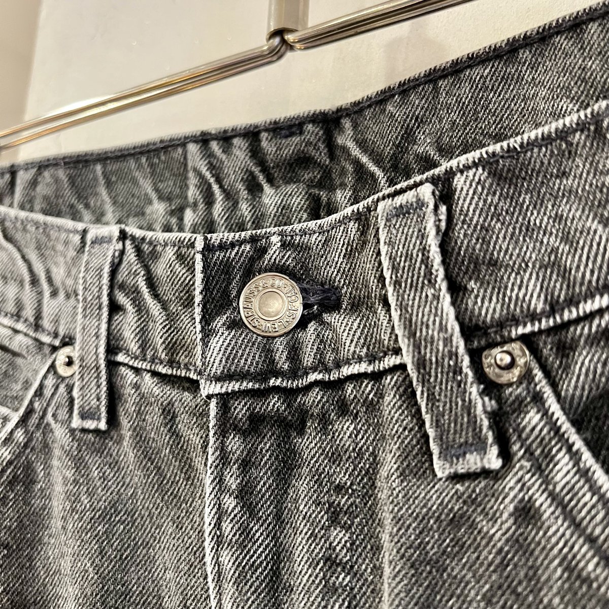 90s~ Levi's 505 後染め ブラックデニム ボタン裏522 オレンジ 90s~ Levi's 505 後染め ブラックデニム ボタン裏522 オレンジ
