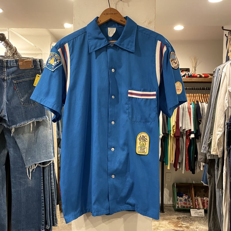 70s Hilton Vintage Bowling Shirt ボウリングシャツ チェーンス