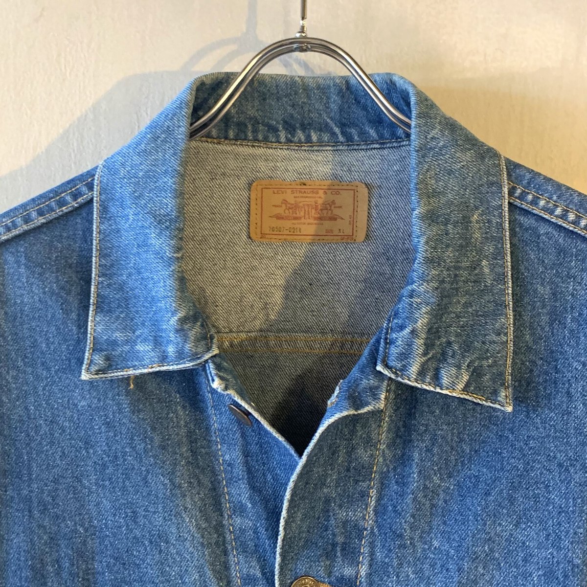 80s Levi's 70507-0214 デニムジャケット リーバイス ハンドウォーマー