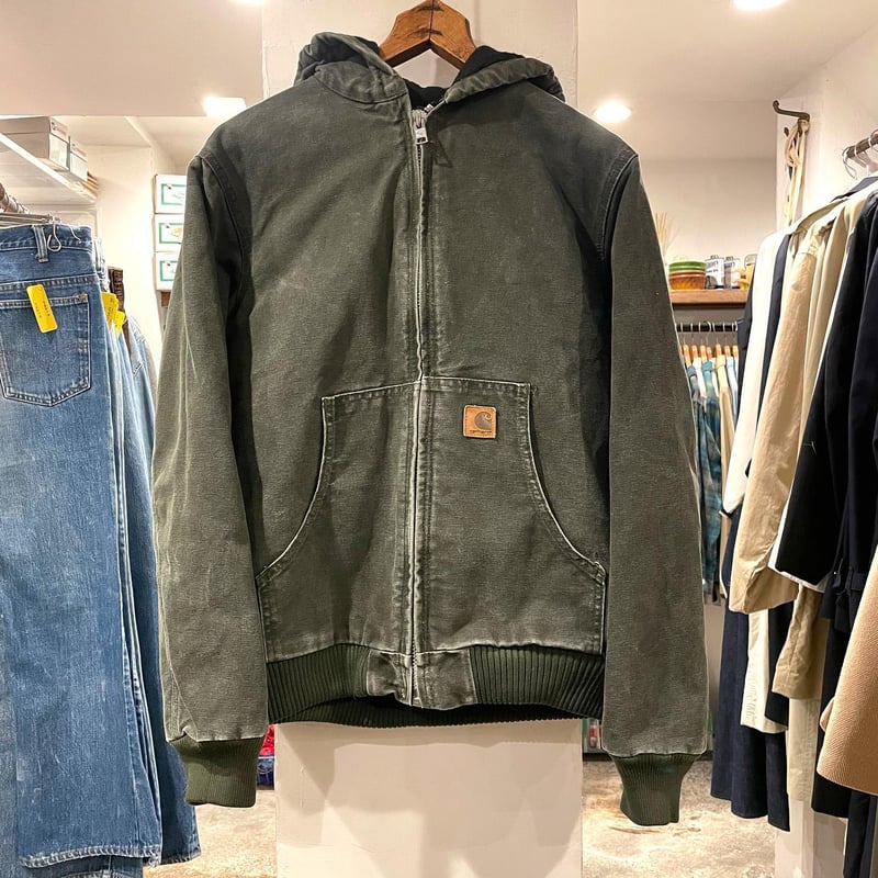 カラーグリーンCarhartt アクティブジャケット ダックジャケット モスグリーン