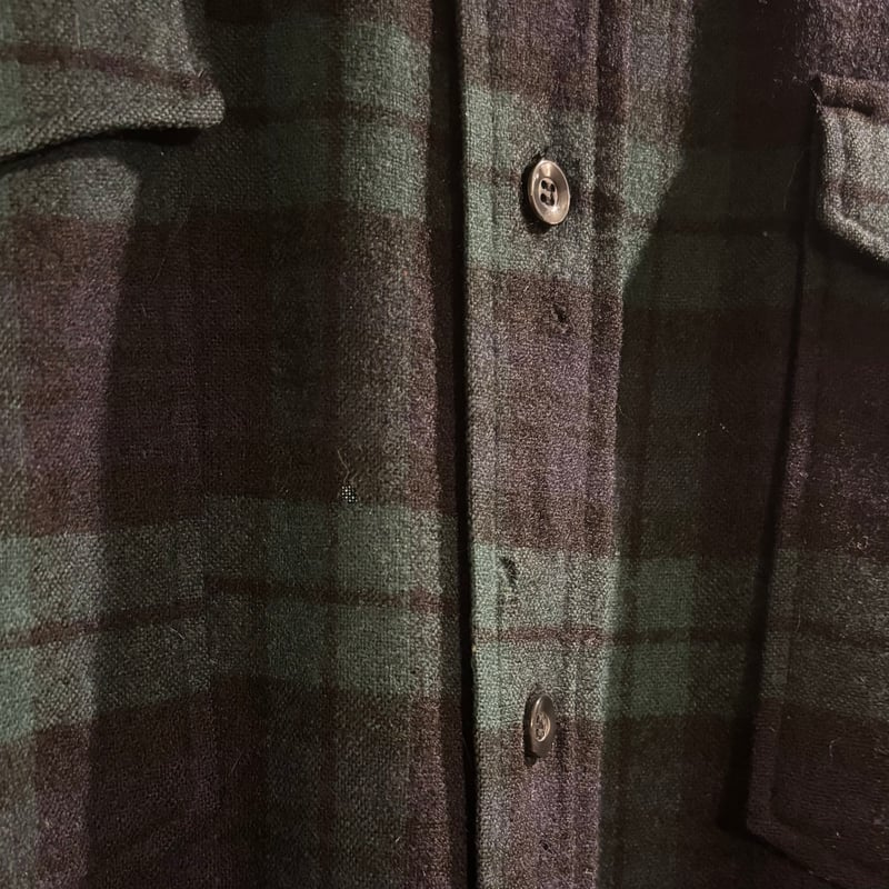 70s PENDLETON Wool Shirt USA製 ウールシャツ ブラックウォッチ