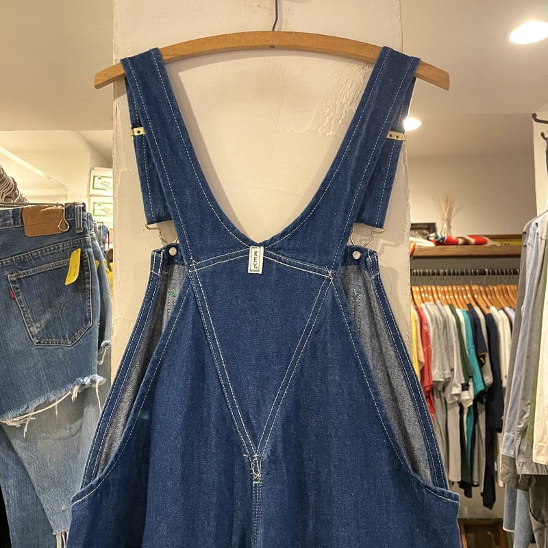90s〜 KEY デニムオーバーオール 濃紺デニム overalls キー 90年代 (134