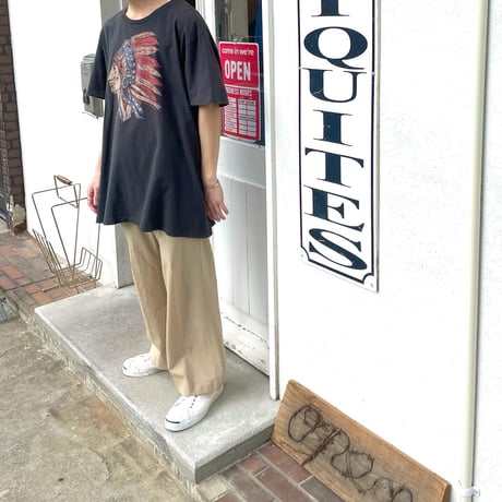 DENIM & SUPPLY　ショートスリーブTシャツ　インディアンヘッド　ネイティブプリント　(S0971)