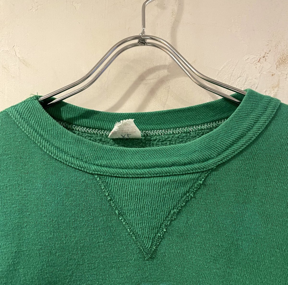 ★Russell 60s Sweat 前V 両面プリントL ★雰囲気抜群です RUSSELL SWEAT SHIRT 60S 「前V、フェードネイビー、XL