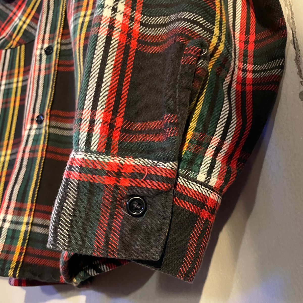 80s FIVE BROTHER L/S ネルシャツ USA製 Size M ファイブブラザー