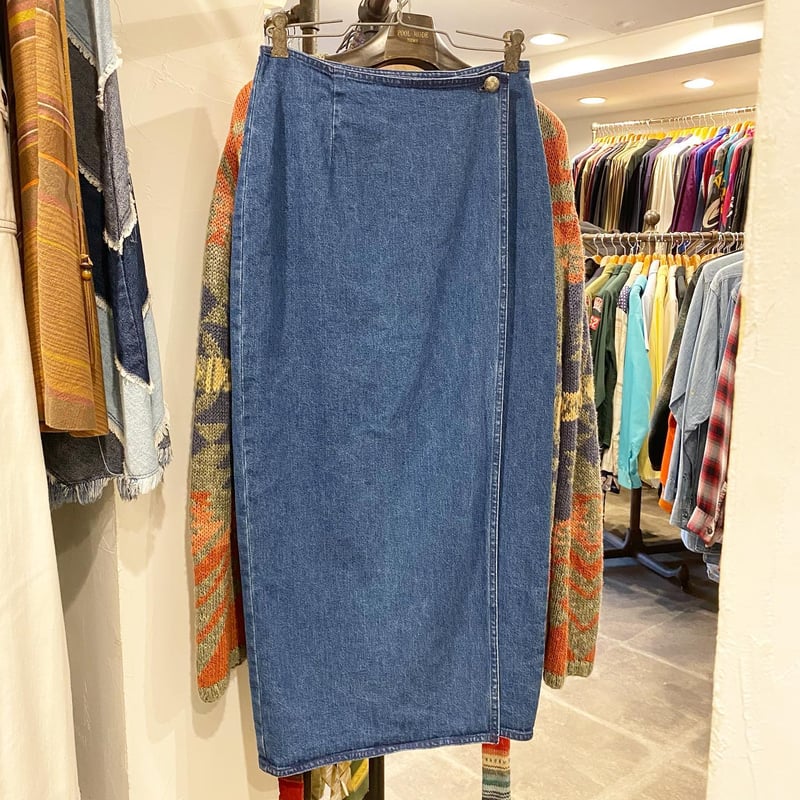 RALPH LAUREN COUNTRY デニムラップスカート 90s ラルフローレン RALPH LAUREN COUNTRY デニムラップスカート 90s ラルフローレン